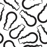 seamless pattern with Christmas icons of a snowman in a square hat drawn in line art style vector