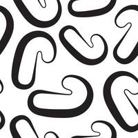 seamless pattern with New Year icons of Christmas long candy drawn in line art style vector