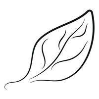 the icon of a round leaf that symbolizes getting rid of garbage vector