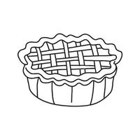 Pie in doodle style. vector