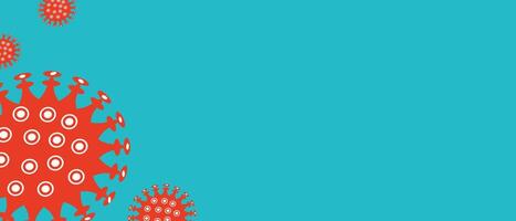 Stylized image of monkeypox virus particles with circular patterns on a bright blue background. vector