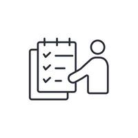 Task icon. .Editable stroke.linear style sign for use web design,logo.Symbol illustration. vector