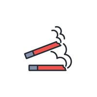 Cigarette icon. .Editable stroke.linear style sign for use web design,logo.Symbol illustration. vector