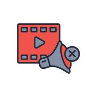 mute icon. .Editable stroke.linear style sign for use web design,logo.Symbol illustration. vector