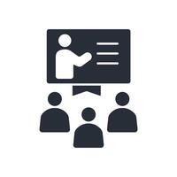 seminar icon. .Editable stroke.linear style sign for use web design,logo.Symbol illustration. vector
