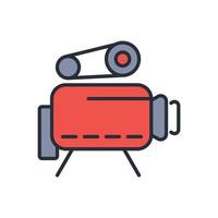 camera icon. .Editable stroke.linear style sign for use web design,logo.Symbol illustration. vector
