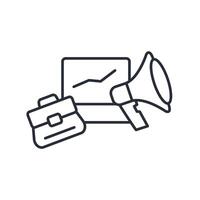 promotion icon. .Editable stroke.linear style sign for use web design,logo.Symbol illustration. vector