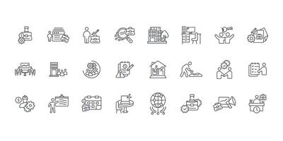 Work icon set..Editable stroke.linear style sign for use web design,logo.Symbol illustration. vector