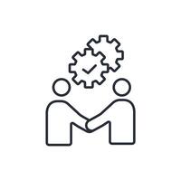 collaboration icon. .Editable stroke.linear style sign for use web design,logo.Symbol illustration. vector