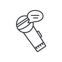Public Speaking icon. .Editable stroke.linear style sign for use web design,logo.Symbol illustration. vector