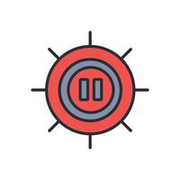 Pause icon. .Editable stroke.linear style sign for use web design,logo.Symbol illustration. vector