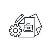 project icon. .Editable stroke.linear style sign for use web design,logo.Symbol illustration. vector