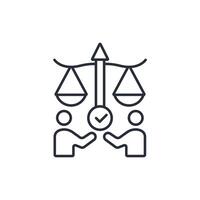 Work Ethics icon. .Editable stroke.linear style sign for use web design,logo.Symbol illustration. vector