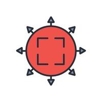 Full screen icon. .Editable stroke.linear style sign for use web design,logo.Symbol illustration. vector