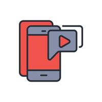 mobile icon. .Editable stroke.linear style sign for use web design,logo.Symbol illustration. vector