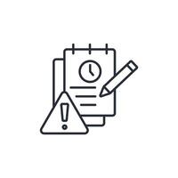 deadline icon. .Editable stroke.linear style sign for use web design,logo.Symbol illustration. vector
