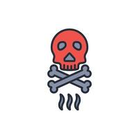 toxic air icon. .Editable stroke.linear style sign for use web design,logo.Symbol illustration. vector