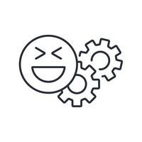 sense of humors icon. .Editable stroke.linear style sign for use web design,logo.Symbol illustration. vector