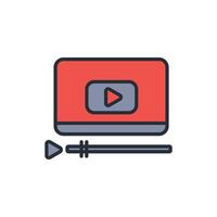 player icon. .Editable stroke.linear style sign for use web design,logo.Symbol illustration. vector