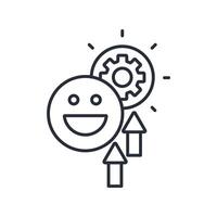 optimism icon. .Editable stroke.linear style sign for use web design,logo.Symbol illustration. vector