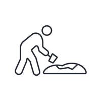 work in progress icon. .Editable stroke.linear style sign for use web design,logo.Symbol illustration. vector