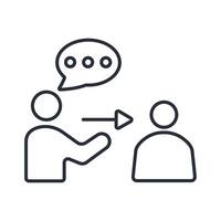 Persuasion icon. .Editable stroke.linear style sign for use web design,logo.Symbol illustration. vector