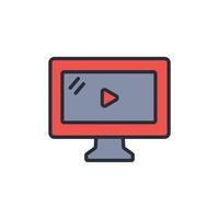 screen icon. .Editable stroke.linear style sign for use web design,logo.Symbol illustration. vector