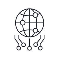networking icon. .Editable stroke.linear style sign for use web design,logo.Symbol illustration. vector