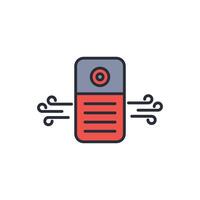 Air Purifier icon. .Editable stroke.linear style sign for use web design,logo.Symbol illustration. vector