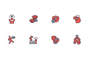 Wellness icon set..Editable stroke.linear style sign for use web design,logo.Symbol illustration. vector