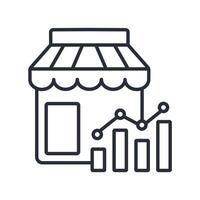 stock market icon. .Editable stroke.linear style sign for use web design,logo.Symbol illustration. vector