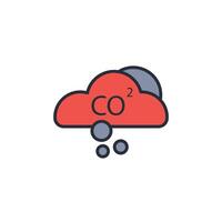 co2 icon. .Editable stroke.linear style sign for use web design,logo.Symbol illustration. vector