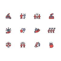 Altruism icon set..Editable stroke.linear style sign for use web design,logo.Symbol illustration. vector