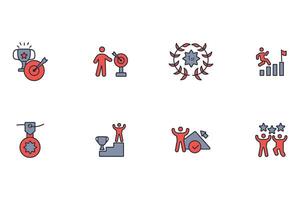 winners icon set..Editable stroke.linear style sign for use web design,logo.Symbol illustration. vector