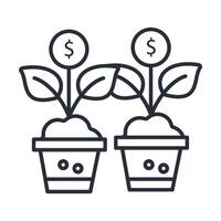 Investment icon. .Editable stroke.linear style sign for use web design,logo.Symbol illustration. vector