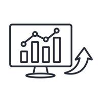 stock exchange icon. .Editable stroke.linear style sign for use web design,logo.Symbol illustration. vector