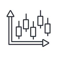candlestick chart icon. .Editable stroke.linear style sign for use web design,logo.Symbol illustration. vector