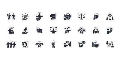 Trust icon set..Editable stroke.linear style sign for use web design,logo.Symbol illustration. vector