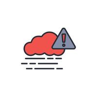 smog icon. .Editable stroke.linear style sign for use web design,logo.Symbol illustration. vector