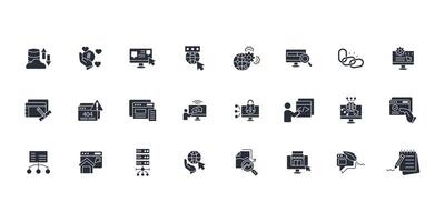 Website icon set..Editable stroke.linear style sign for use web design,logo.Symbol illustration. vector