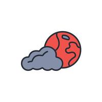 atmosphere icon. .Editable stroke.linear style sign for use web design,logo.Symbol illustration. vector