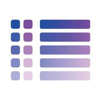 Color element. Trend pallete of color. Full spectrum vivid color pallete. Warm and cold color sets. Wall art concept with square color samples in a grid arrangement. Geometric squares of warm and cool vector