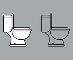 black and white toilet icon isolated vector