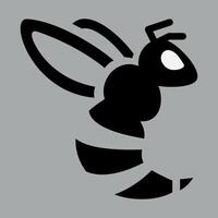 stylized bee icon isolated vector