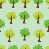 seamless tree pattern vector