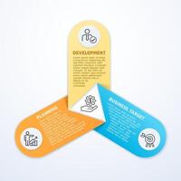3 step business infographic diagram template vector