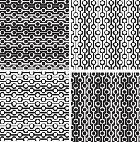 Abstract geometric seamless black white stripe pattern with circles vector