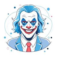 A flat style illustration of joker smile vector