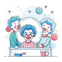 Joker show illustration in flat style vector