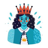 Royal vibes sticker in flat style vector